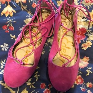 Sam Edelman hot pink ballet shoes